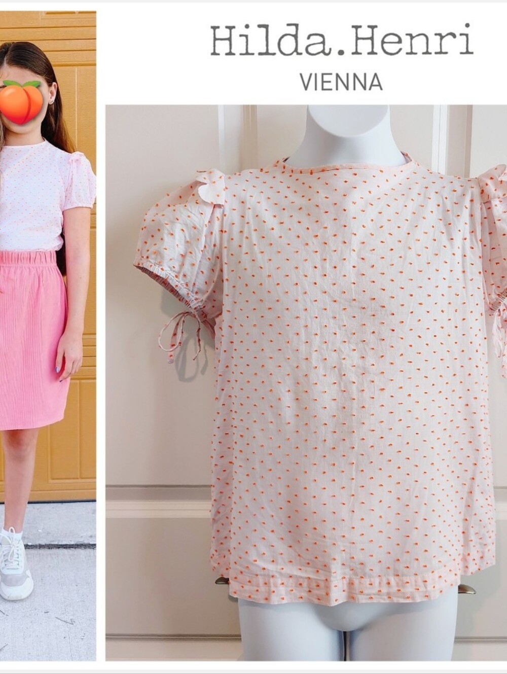 Hilda Henri Swiss Dot Blouse (Austrian Designer)